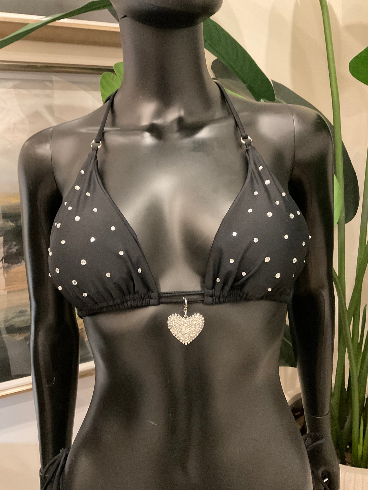 Black Bikini with Rhinestones with Charming Bikinis Charms!