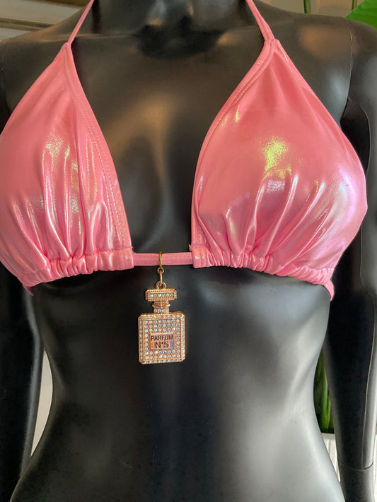 Charming Bikinis Pink Rhinestone No. 5 Charm!