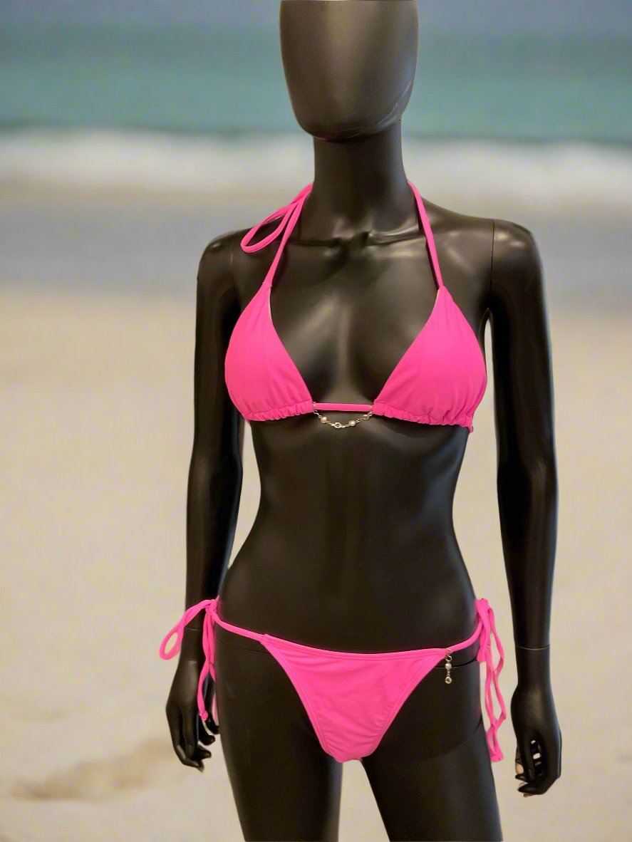 Pink Bikini with Charming Bikinis Elegance Chain Charm!
