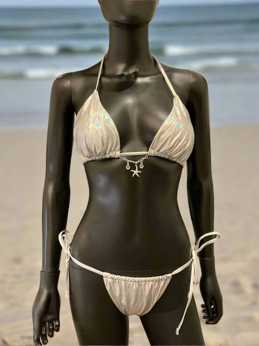 Silver Bikini with Charming Bikinis Glisten Charm!